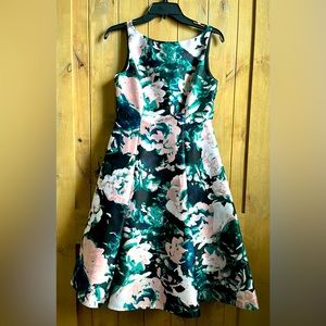 Adrianna Papell floral tea length dress